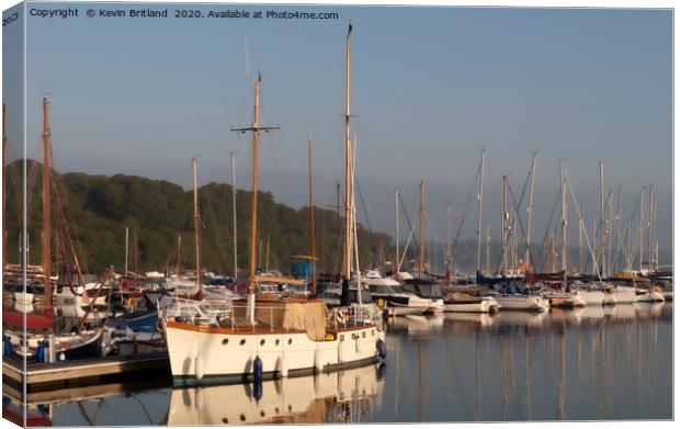 mylor yacht harbour cornwall Canvas Print by Kevin Britland