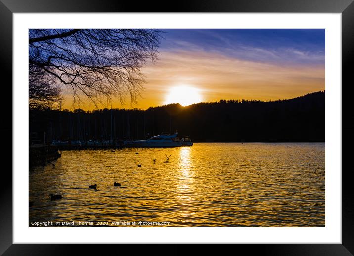 Radiant Winter Sunset Framed Mounted Print by David Thomas