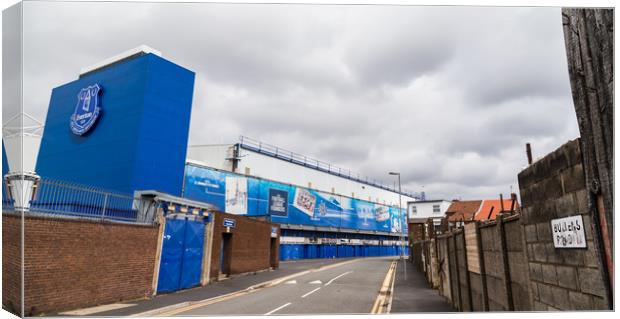 Bullens Road stand at Everton FC Canvas Print by Jason Wells