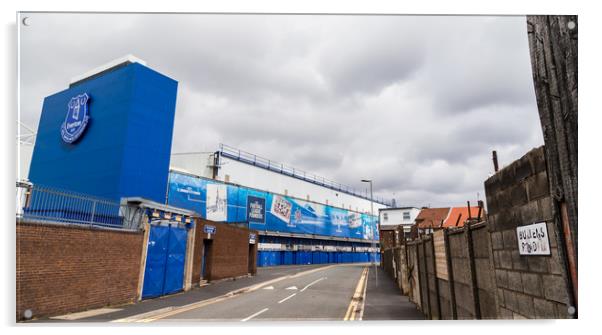 Bullens Road stand at Everton FC Acrylic by Jason Wells