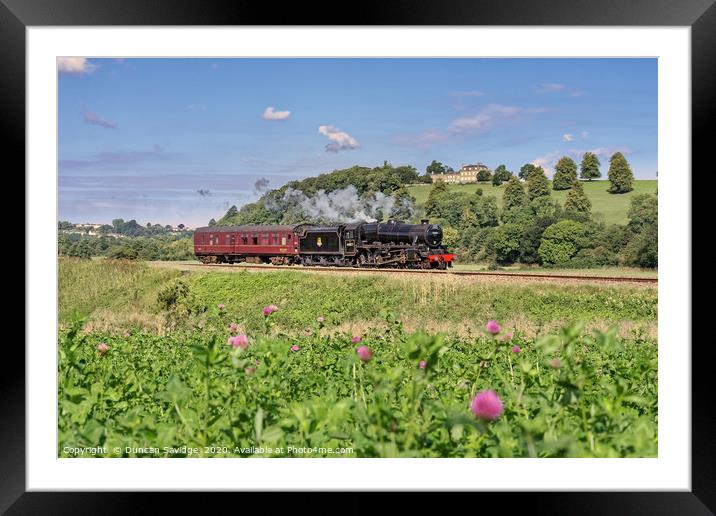Black 5 steam train 44871 light engine Framed Mounted Print by Duncan Savidge