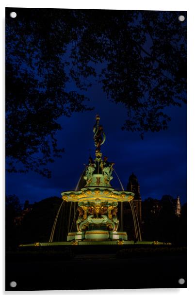 Ross Fountain, Edinburgh  Acrylic by Steven Lennie