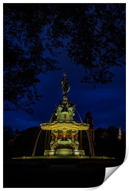 Ross Fountain, Edinburgh  Print by Steven Lennie