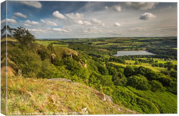 Agden from Rocher Head Canvas Print by Angie Morton