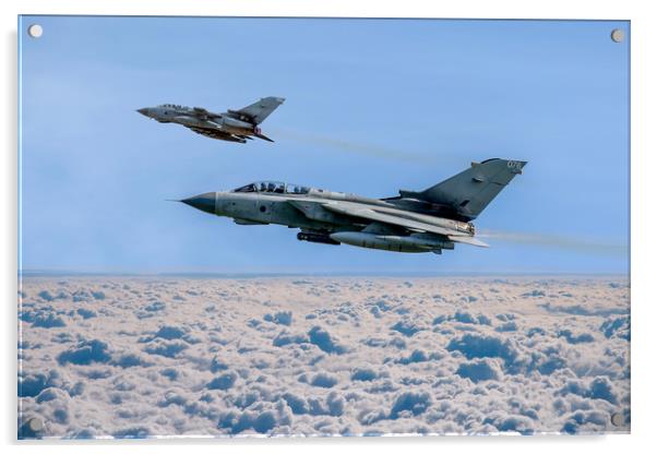Tornado GR4 above the clouds Acrylic by Oxon Images