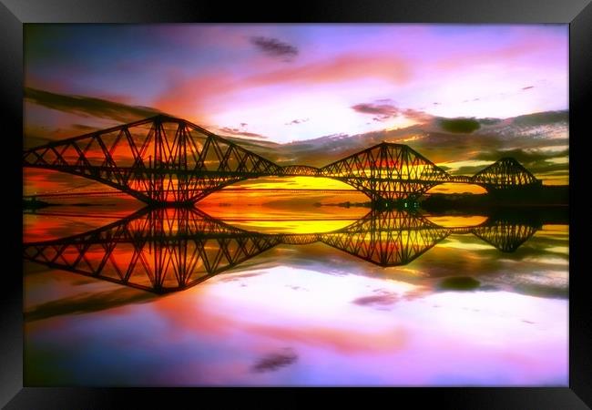 Forth Bridge reflection Framed Print by Philip Hawkins