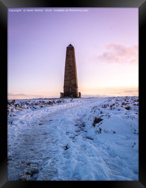 Captain Cooks Monument Framed Print by Kevin Winter