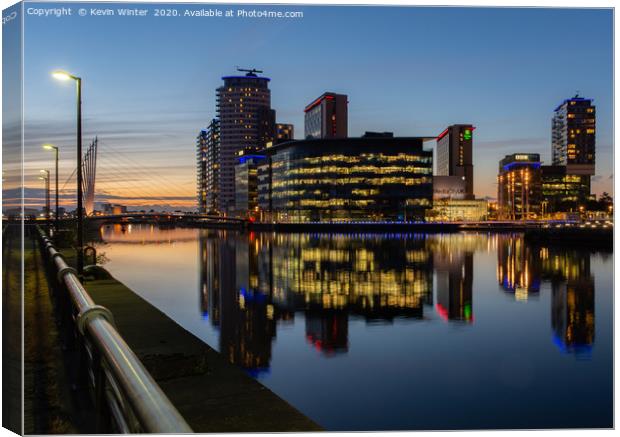 Across Salford quay Canvas Print by Kevin Winter