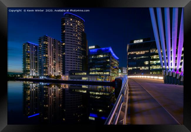 BBC Bridge in Salford quays Framed Print by Kevin Winter