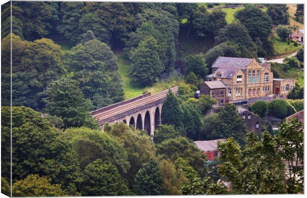 Above Lydgate Viaduct Canvas Print by David McCulloch