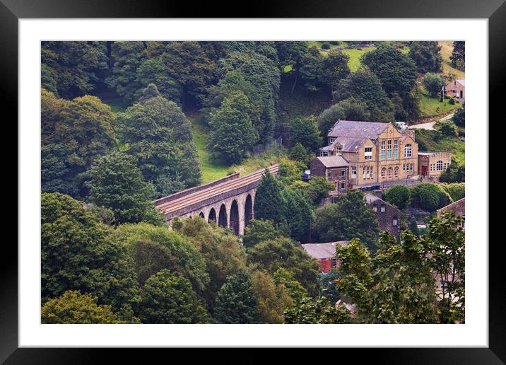 Above Lydgate Viaduct Framed Mounted Print by David McCulloch