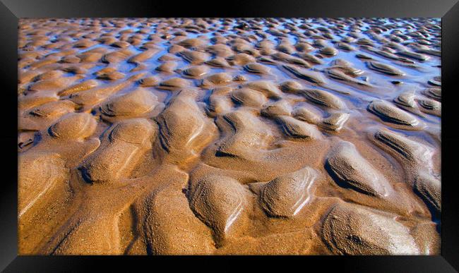 The textures of sand Framed Print by Simon Marlow