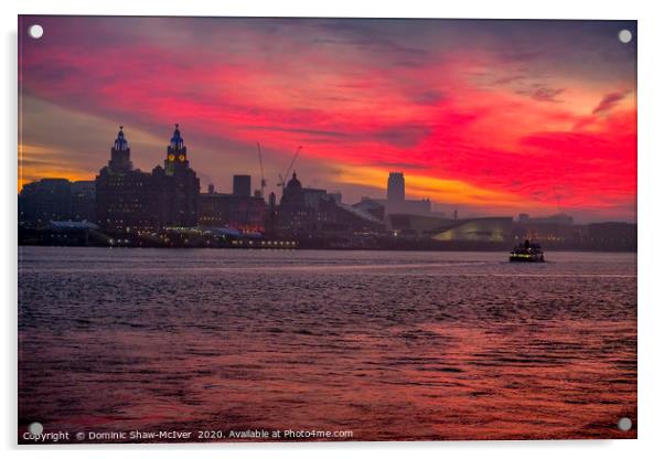 Ferry 'cross the Mersey Acrylic by Dominic Shaw-McIver