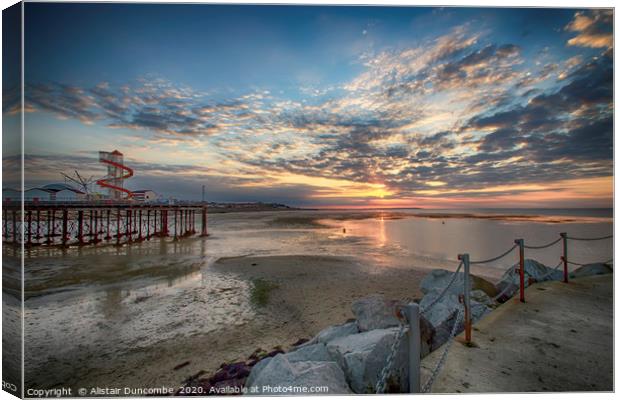 Herne Bay Sunset  Canvas Print by Alistair Duncombe