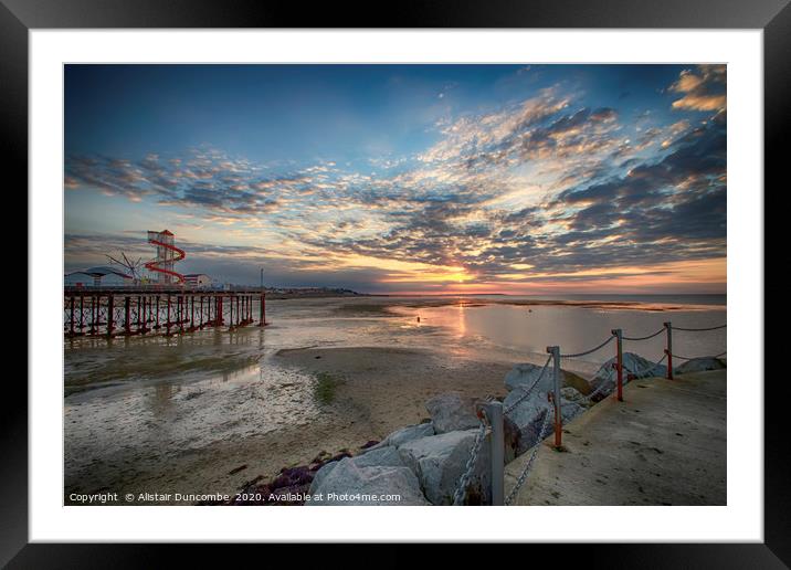 Herne Bay Sunset  Framed Mounted Print by Alistair Duncombe