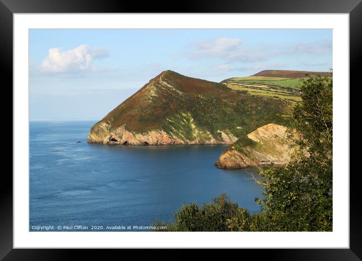 Combe Martin bay Framed Mounted Print by Paul Clifton