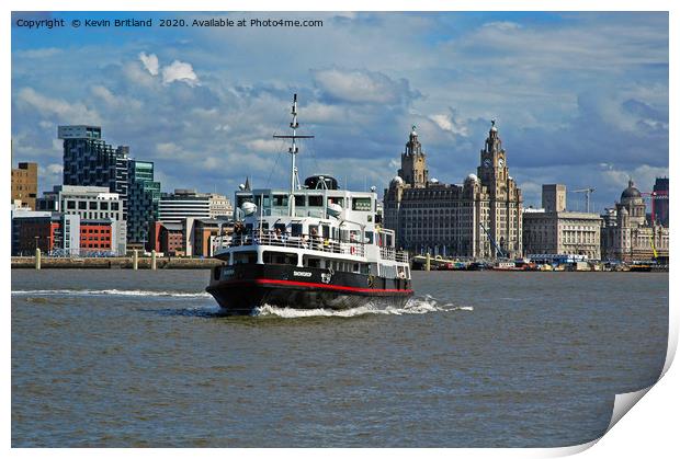 mersey ferry snowdrop Print by Kevin Britland