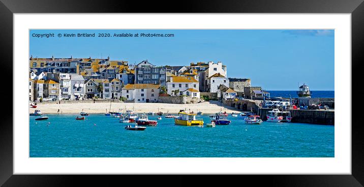 panoramic of st ives cornwall Framed Mounted Print by Kevin Britland