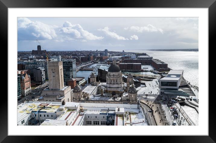 Liverpool waterfront facing south Framed Mounted Print by Jason Wells