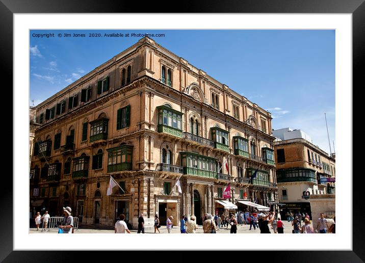 Republic Street, Valletta Framed Mounted Print by Jim Jones