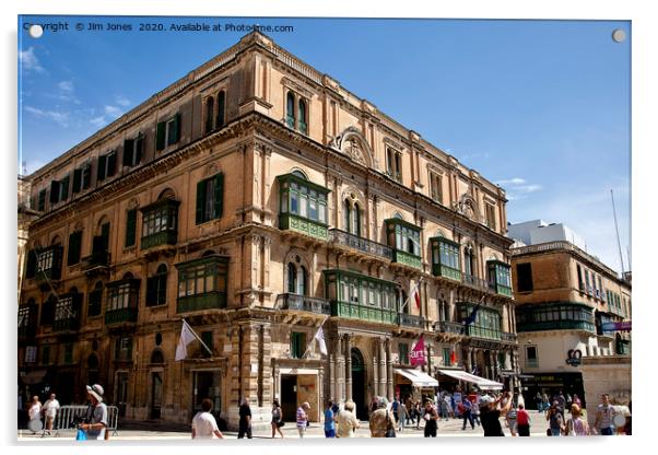 Republic Street, Valletta Acrylic by Jim Jones