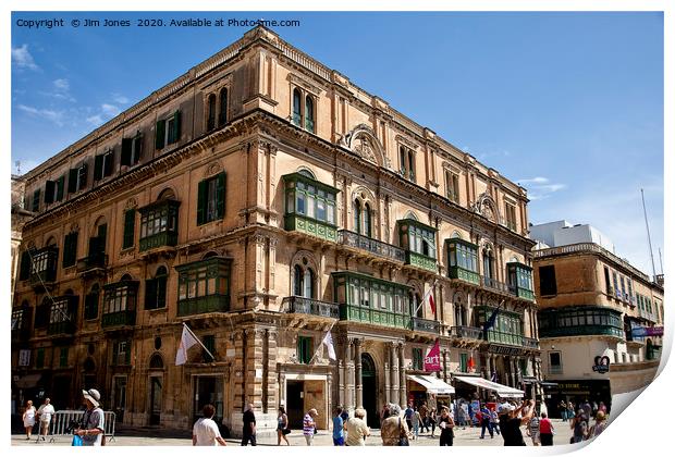 Republic Street, Valletta Print by Jim Jones