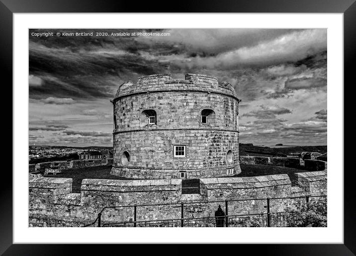 pendennis castle cornwall Framed Mounted Print by Kevin Britland