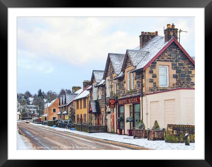 Scotland village in snow Framed Mounted Print by Maria Galushkina