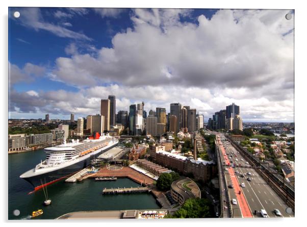 Queen Mary Sydney Harbour Australia  Acrylic by David Thompson