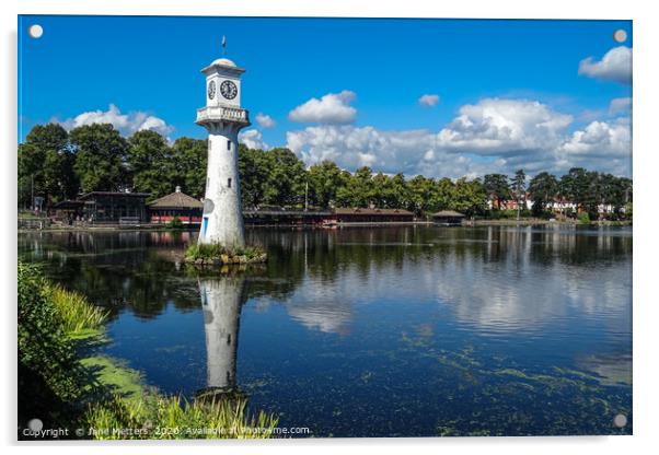 The Scott Memorial at Roath Park Cardiff Acrylic by Jane Metters
