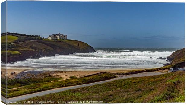 Storm Francis at Poldhu on the Lizard in Cornwall Canvas Print by Philip Hodges aFIAP ,