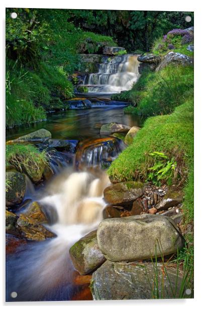 Grindsbrook Waterfalls                             Acrylic by Darren Galpin