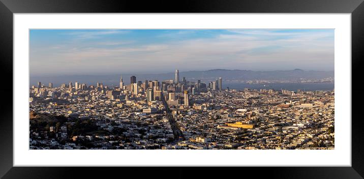 San Francisco at Golden Hour Framed Mounted Print by Ray Hill