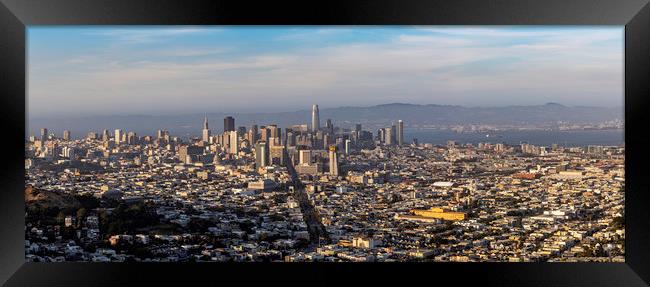San Francisco at Golden Hour Framed Print by Ray Hill