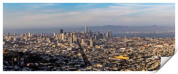 San Francisco at Golden Hour Print by Ray Hill