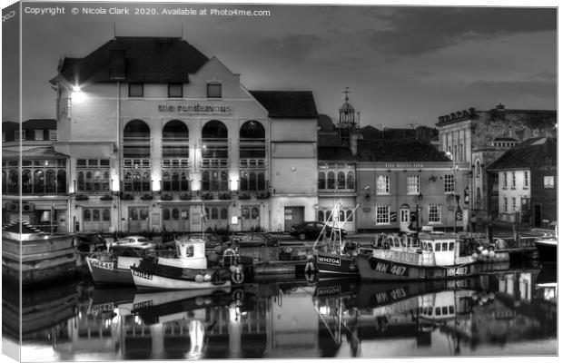 Evening In Weymouth Harbour Canvas Print by Nicola Clark