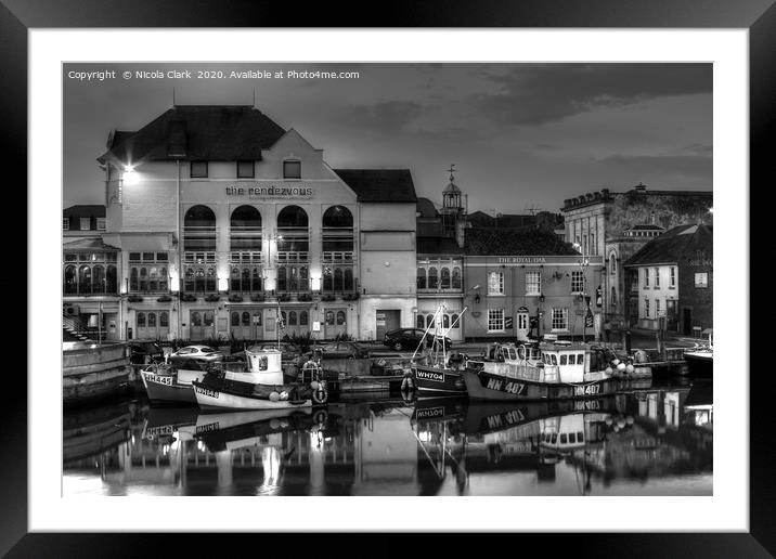 Evening In Weymouth Harbour Framed Mounted Print by Nicola Clark