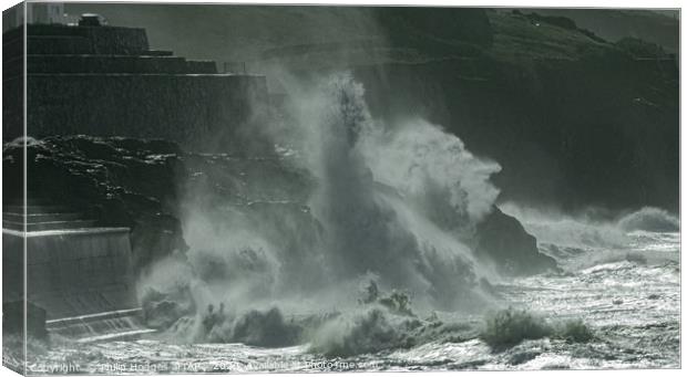 Porthleven Storm Canvas Print by Philip Hodges aFIAP ,