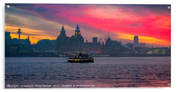 Ferry 'cross the Mersey Acrylic by Dominic Shaw-McIver