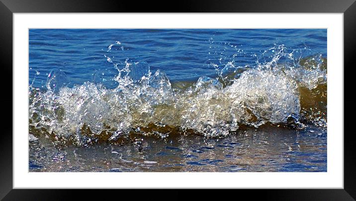 wave splash Framed Mounted Print by Donna Collett