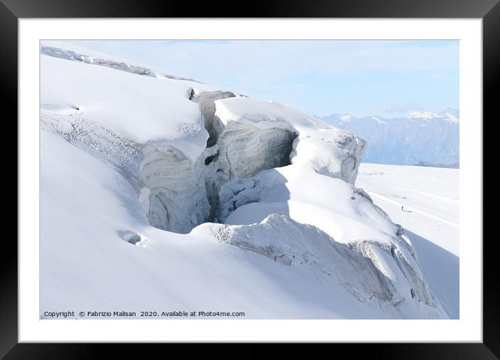 Zermatt Glacier Switzerland Mountain Landscape Ice Framed Mounted Print by Fabrizio Malisan