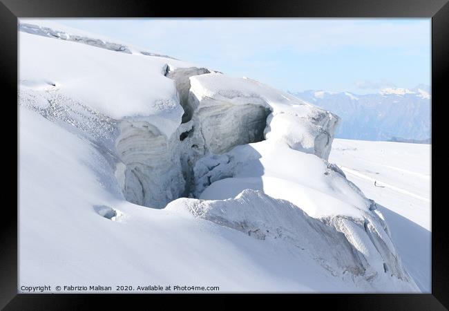 Zermatt Glacier Switzerland Mountain Landscape Ice Framed Print by Fabrizio Malisan