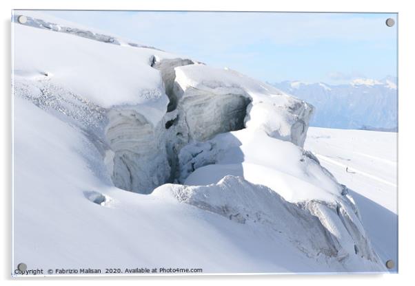 Zermatt Glacier Switzerland Mountain Landscape Ice Acrylic by Fabrizio Malisan