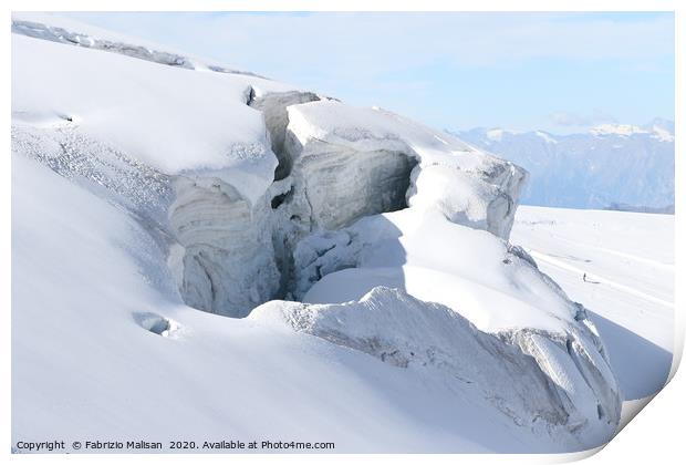 Zermatt Glacier Switzerland Mountain Landscape Ice Print by Fabrizio Malisan