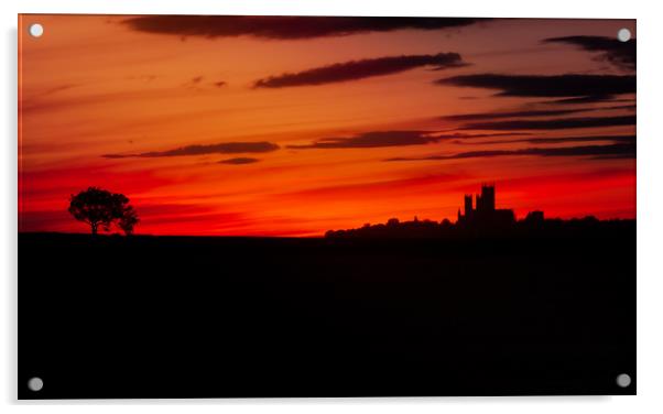 Sunset over Lincoln  Acrylic by Andrew Scott