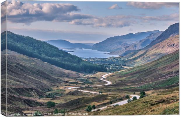 Glen Docherty  - Come with me to the highlands Canvas Print by mary spiteri