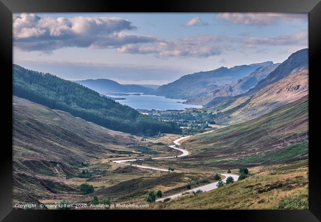 Glen Docherty  - Come with me to the highlands Framed Print by mary spiteri