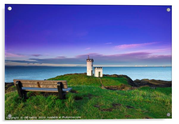 Elie lighthouse, fife, scotland. Acrylic by Scotland's Scenery