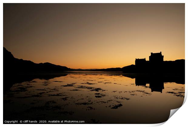 Eilean Donan Castle at sunset Print by Scotland's Scenery