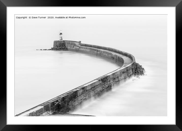 Newhaven Harbour Arm, Sussex Framed Mounted Print by Dave Turner